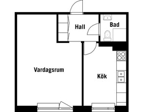 1 rums lägenhet i Huddinge