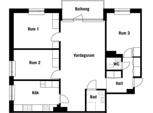 4 rums lägenhet i Huddinge