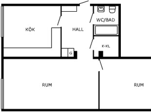 2 rums lägenhet i Lund