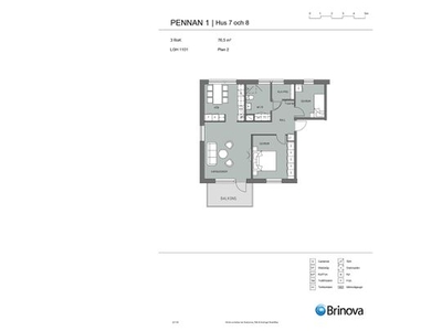 Hyr ett 3-rums lägenhet på 76 m² i Skurup