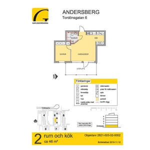 Hyr ett 2-rums lägenhet på 46 m² i Gävle