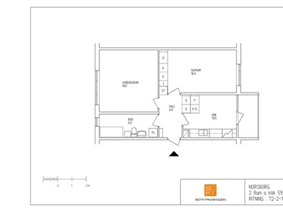 Hyr ett 2-rums lägenhet på 59 m² i Köping