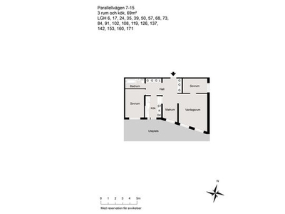 Hyr ett 3-rums lägenhet på 69 m² i Partille