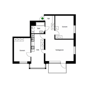 Hyr ett 1-rums lägenhet på 30 m² i Täby