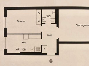 2 rums lägenhet i Lund