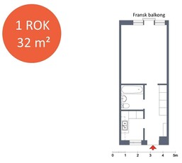 1 rums lägenhet i Huddinge