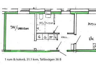 Hyr ett 1-rums lägenhet på 31 m² i Vilhelmina