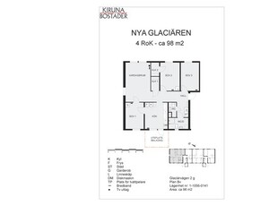 Hyr ett 4-rums lägenhet på 98 m² i Kiruna