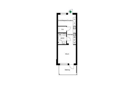 Hyr ett 1-rums lägenhet på 38 m² i Östhammar