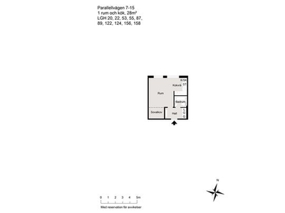 Hyr ett 1-rums lägenhet på 28 m² i Partille