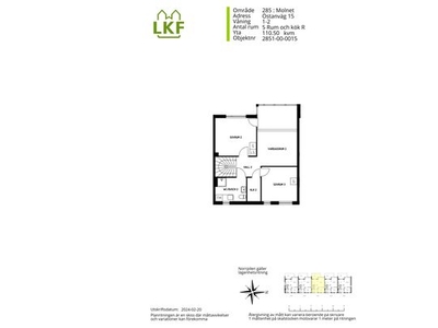 Hyr ett 5-rums lägenhet på 110 m² i Molnet