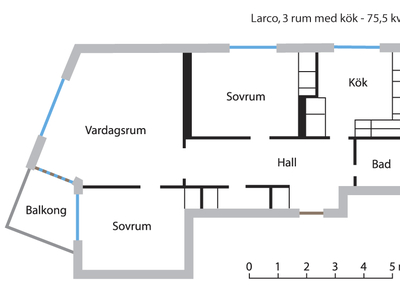 3 rums lägenhet i Vilhelmina