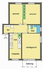 3 rums lägenhet i Rydaholm