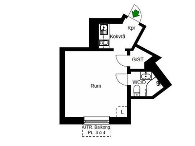 Hyr ett 1-rums lägenhet på 21 m² i Stockholm