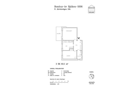 Hyr ett 2-rums lägenhet på 60 m² i Gävle