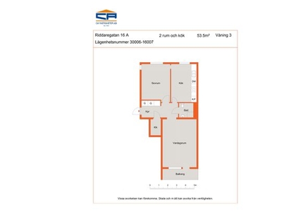 Hyr ett 2-rums lägenhet på 54 m² i Kalmar