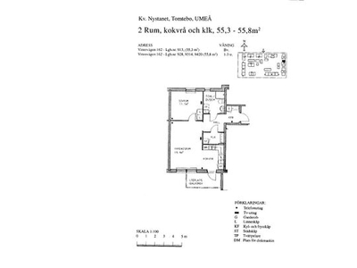 Hyr ett 2-rums lägenhet på 55 m² i Umeå