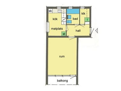 Hyr ett 1-rums lägenhet på 41 m² i Värnamo