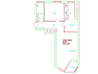 Hyr ett 2-rums lägenhet på 55 m² i Borås