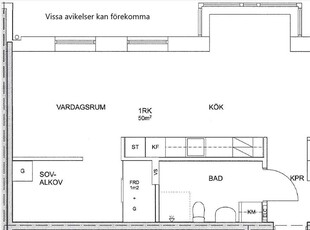 1 rums lägenhet i Linköping