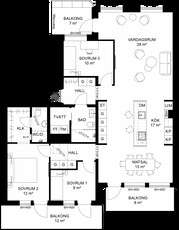 Lägenhet till salu på Gamla Norrtäljevägen 122 lgh 3-1201 i Täby - Mäklarhuset