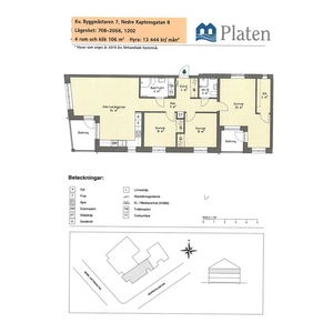 Hyr ett 4-rums lägenhet på 106 m² i Motala