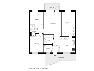 Lägenhet till salu på Värsta Allé 6 i Spånga - Mäklarhuset