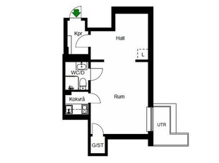 Hyr ett 1-rums lägenhet på 28 m² i Stockholm