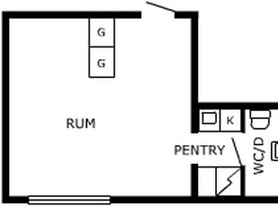 1 rums lägenhet i Lund