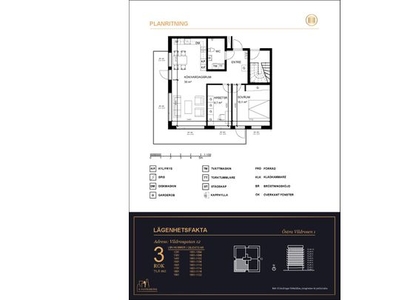 Hyr ett 3-rums lägenhet på 72 m² i Västerås