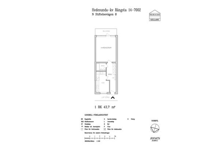 Hyr ett 1-rums lägenhet på 43 m² i Hedesunda