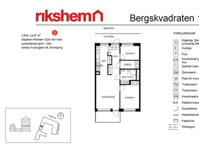 Hyr ett 3-rums lägenhet på 67 m² i Norrköping innerstaden