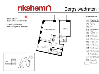 Hyr ett 3-rums lägenhet på 81 m² i Norrköping innerstaden