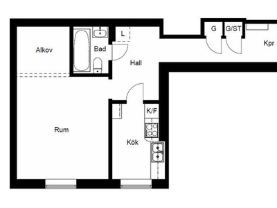 Hyr ett 1-rums lägenhet på 47 m² i Stockholm