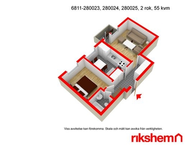 Hyr ett 2-rums lägenhet på 55 m² i Nyköping Centrum