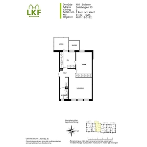 Hyr ett 1-rums lägenhet på 52 m² i Elineberg