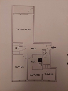 3 rums lägenhet i Västerås