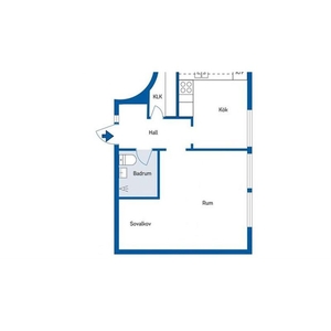 Hyr ett 1-rums lägenhet på 40 m² i Sundsvall