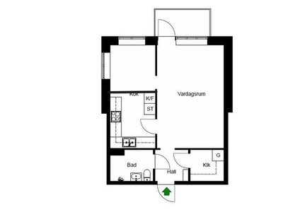 Hyr ett 2-rums lägenhet på 45 m² i Stockholm