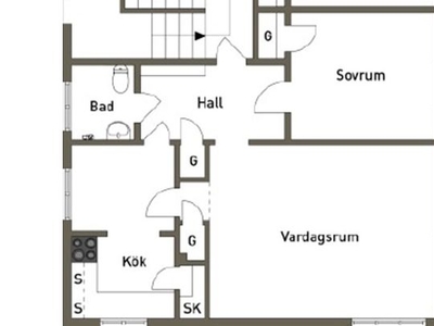 Hyr ett 2-rums lägenhet på 57 m² i Boden