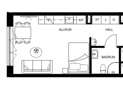 Hyr ett 1-rums studentbostad på 30 m² i Södermanlands