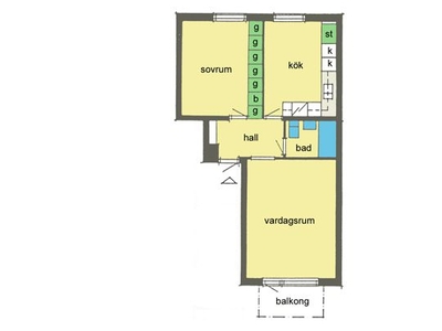 Hyr ett 2-rums lägenhet på 57 m² i Rydaholm