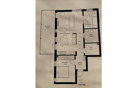 Hyr ett 3-rums lägenhet på 75 m² i Södertälje