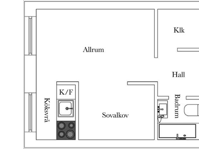 Hyr ett 1-rums lägenhet på 32 m² i Malmö