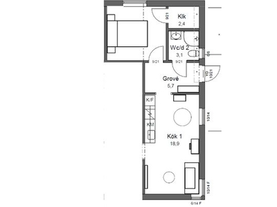 Hyr ett 2-rums lägenhet på 42 m² i Vallentuna