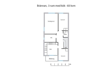 Hyr ett 3-rums lägenhet på 83 m² i Vilhelmina