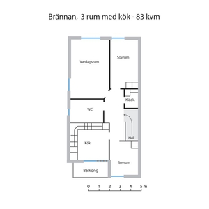 Hyr ett 3-rums lägenhet på 83 m² i Vilhelmina