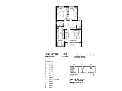 Hyr ett 3-rums lägenhet på 80 m² i Landskrona