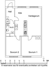 3 rums lägenhet i Näsum