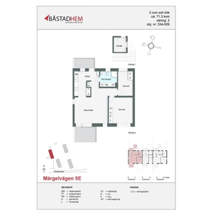 Hyr ett 3-rums lägenhet på 71 m² i Grevie